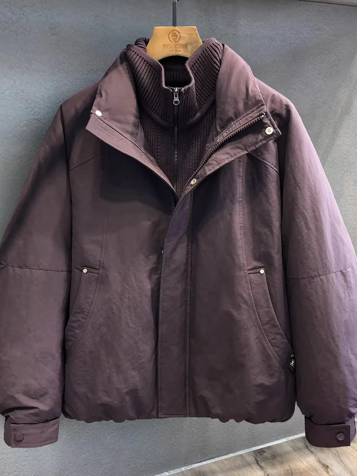 

Thickened Cotton Jacket Men's Winter Outerwear Zipper Puffy Collar Bread Design Casual Fashion Standard Sleeve Long Sleeve