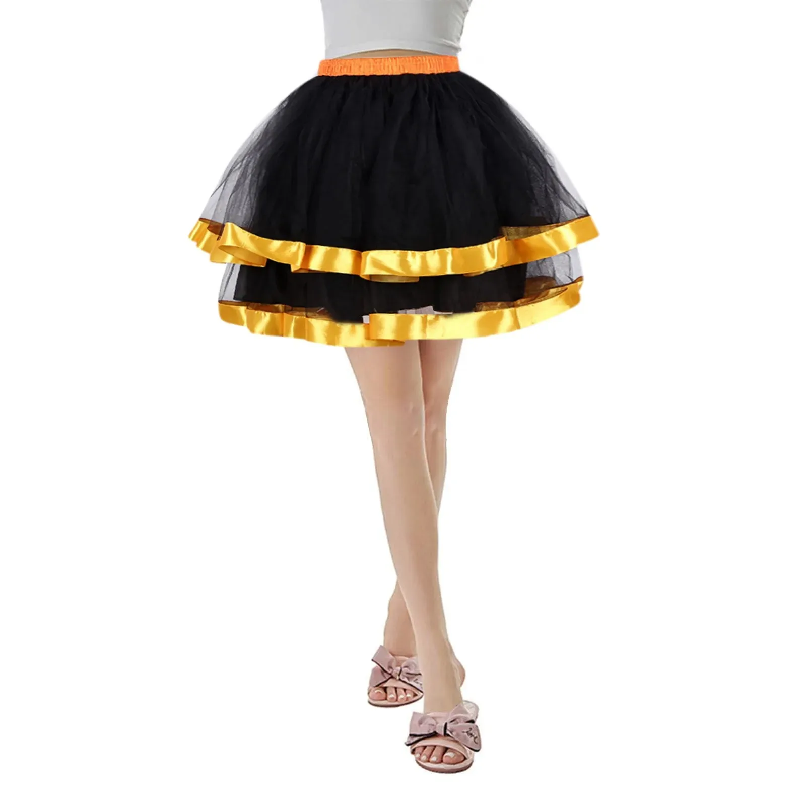 Tutu Princess Dress Mesh 2-8 Year Old Children\'s Halfbody Halloween Ballet Dance Performance Short Skirt Christmas Dress Girl