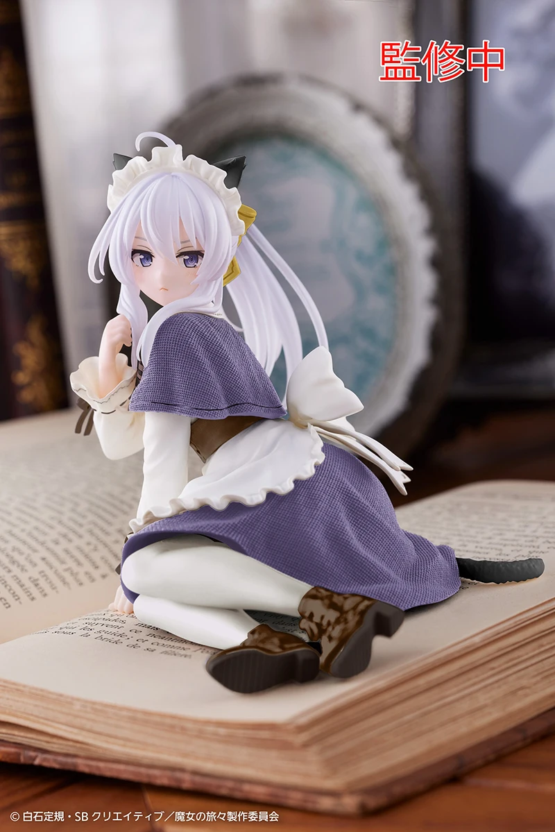 Original Anime Figure 13cm TAITO Wandering Witch: The Journey of Elaina Elaina Cat-eared Maid Renewal Model Toy Ornaments Gifts