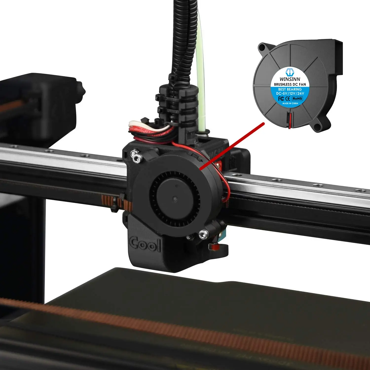 1/3/5 Stück 5015 Lüfter 24V 50mmx15mm Hochgeschwindigkeits-5015-Kühlventilator 2-Pin Doppelkugellager 8500 U/min für 3D-Drucker – Detail 5