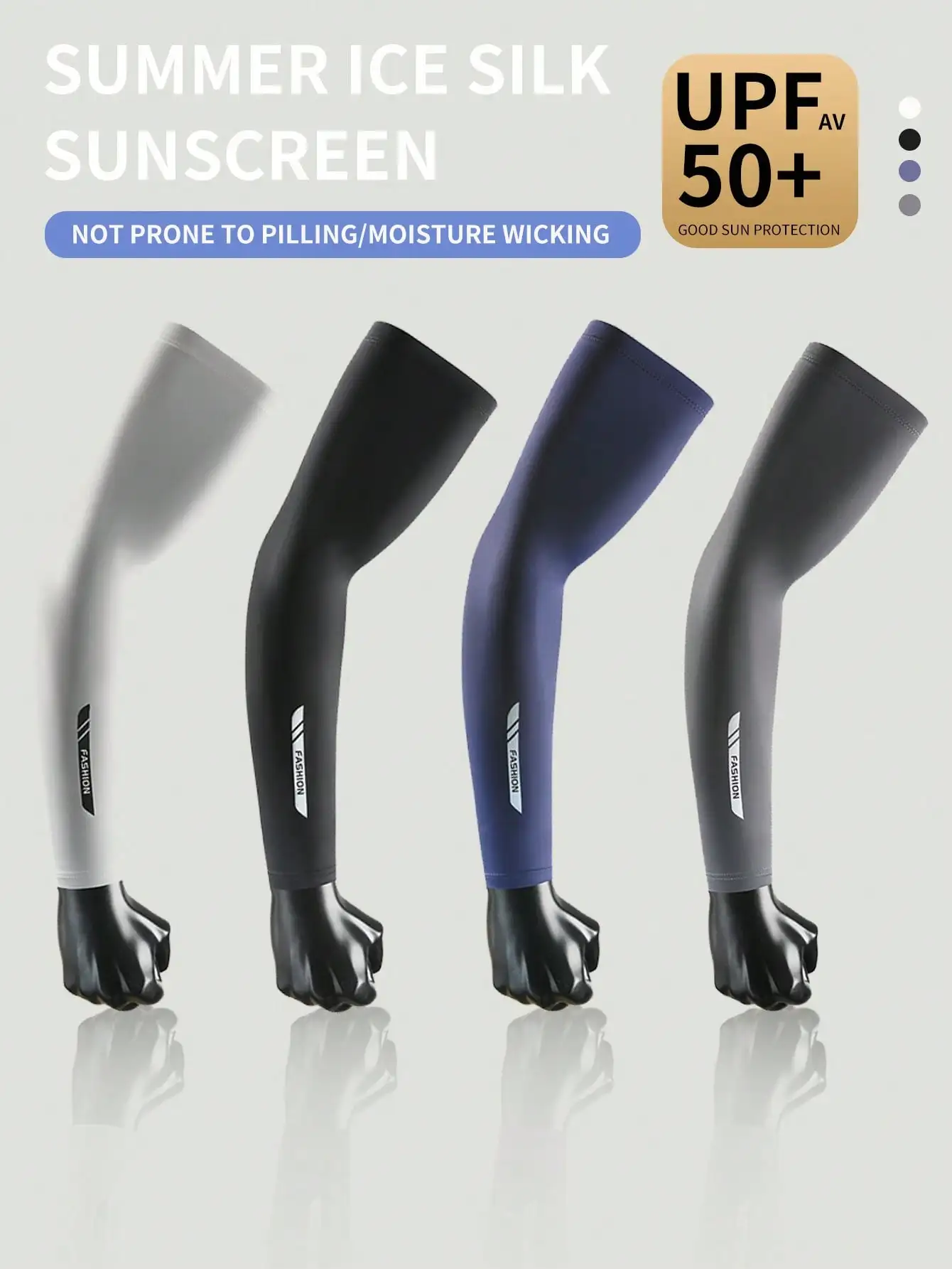 

1pc Sun Protection Ice Silk Sleeve For Men, Lightweight In Summer, Anti-UV For Driving And Riding Outdoor Arm Cover Ice Sleeves Sleeves Cover Arms White Gloves Arm Warmers Autumn Outfits Halloween Costumes Black Arm Sleeve Gifts For Men,Festival,Men Gifts