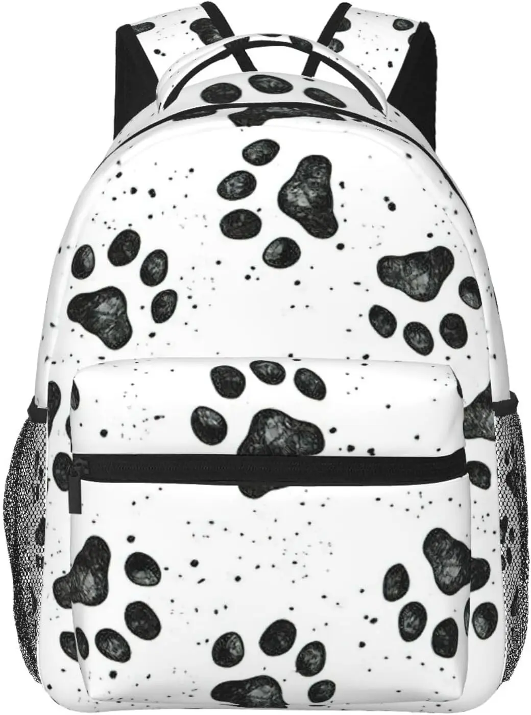 Dog Paw Pattern Print Travel Canvas Laptop Backpack For Women Men Aesthetic Backpack Casual Daypack