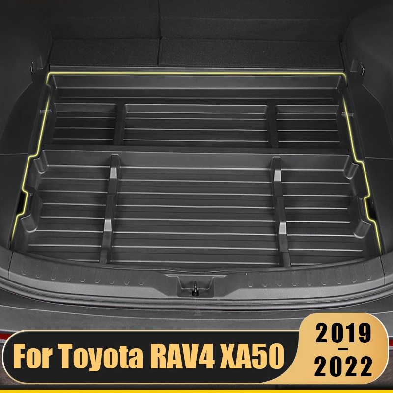 For Toyota RAV4 RAV 4 XA50 2019 2020 2021 2022 ABS Car Trunk Spare Storage Box Dustproof Auto Organizer Interior Accessories