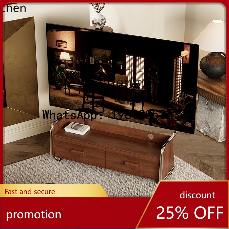 

HT medieval style removable TV cabinet bracket creative retro metal monitor solid wood hanger