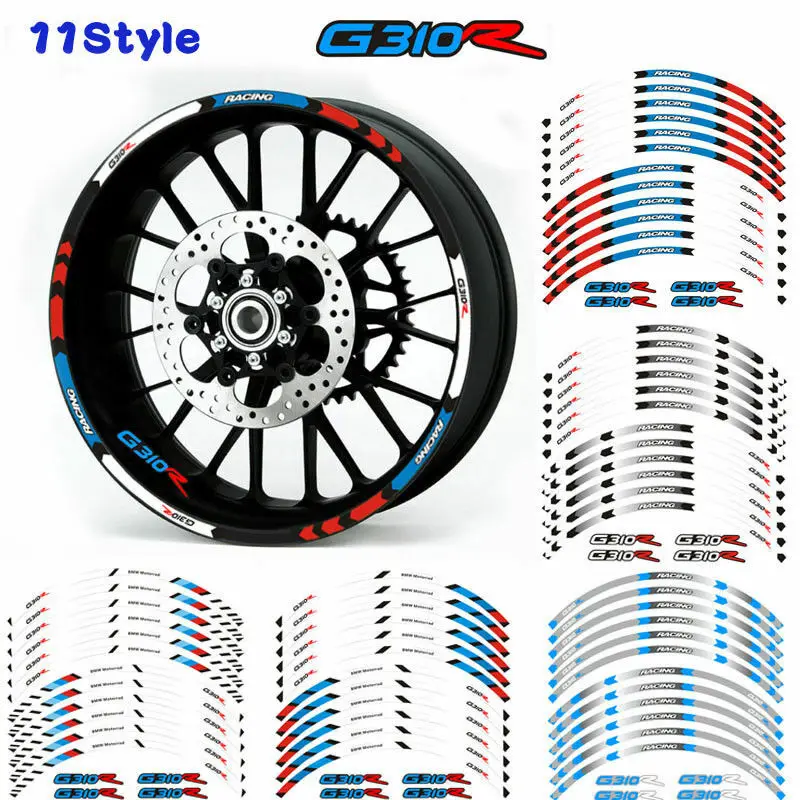

FOR BMW G310R MOTORCYCLE RIM 17inch Wheels Hub Stickers Motorcycle Accessories Reflective Decals Stripes
