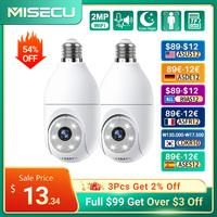 MISECU 2MP Wifi IP Camera 5G/2.4G PTZ Bulb Camera Smart Auto Tracking Home 2-Way Audio Wireless WIFI Video Surveillance Camera