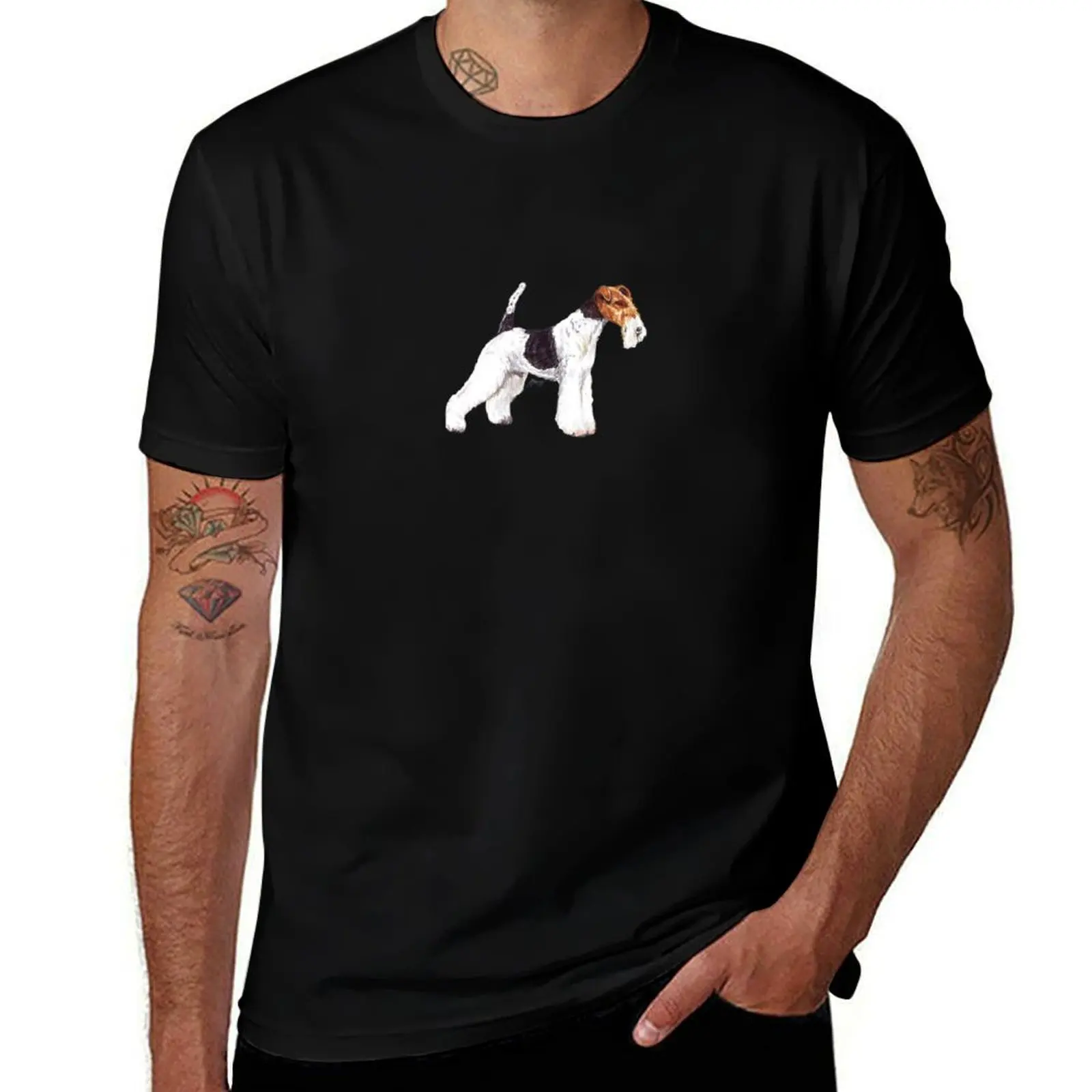 Wire Fox Terrier Dog Breed Show Stack Stand T-Shirt Quick Dry Light Sports T-Shirt