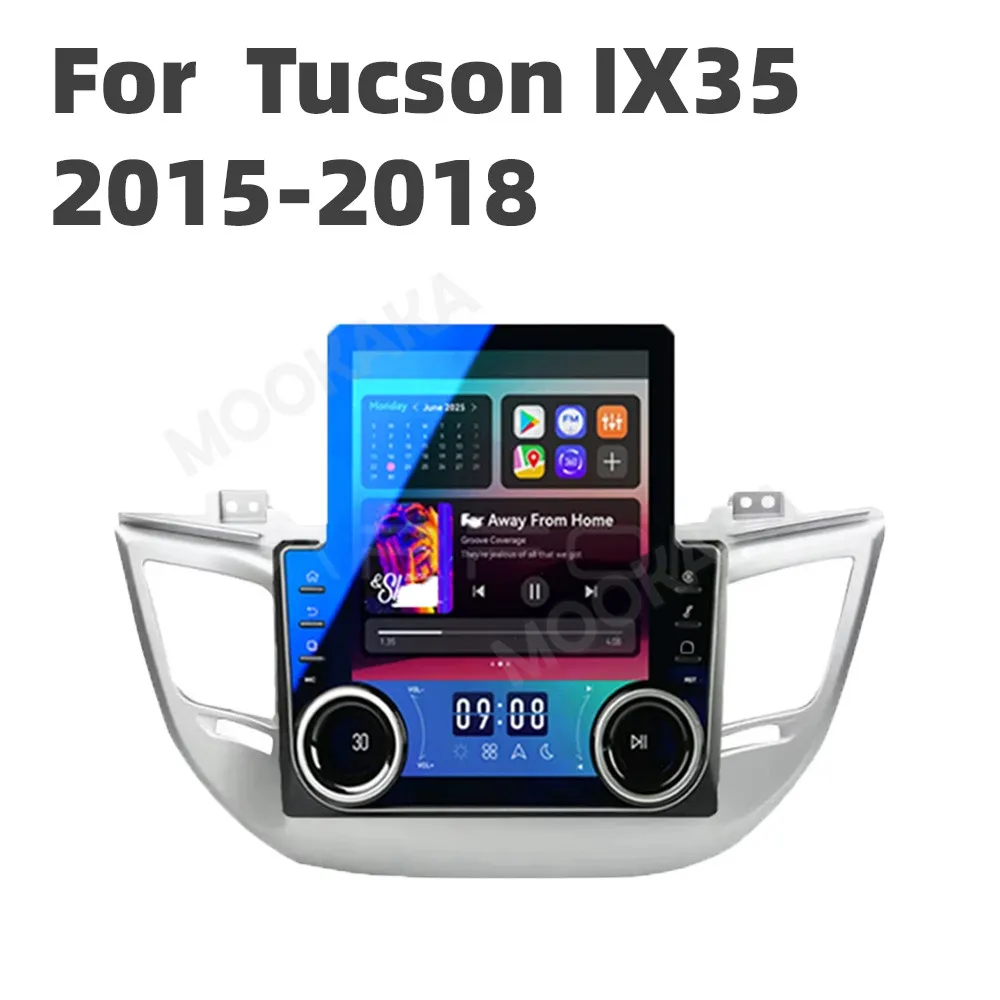 9.7'' Car Radio Andriod 13.0 For Tucson IX35 2015-2018 Carplay Auto Tesla Style Multimedia Player GPS Stereo Head Unit BT