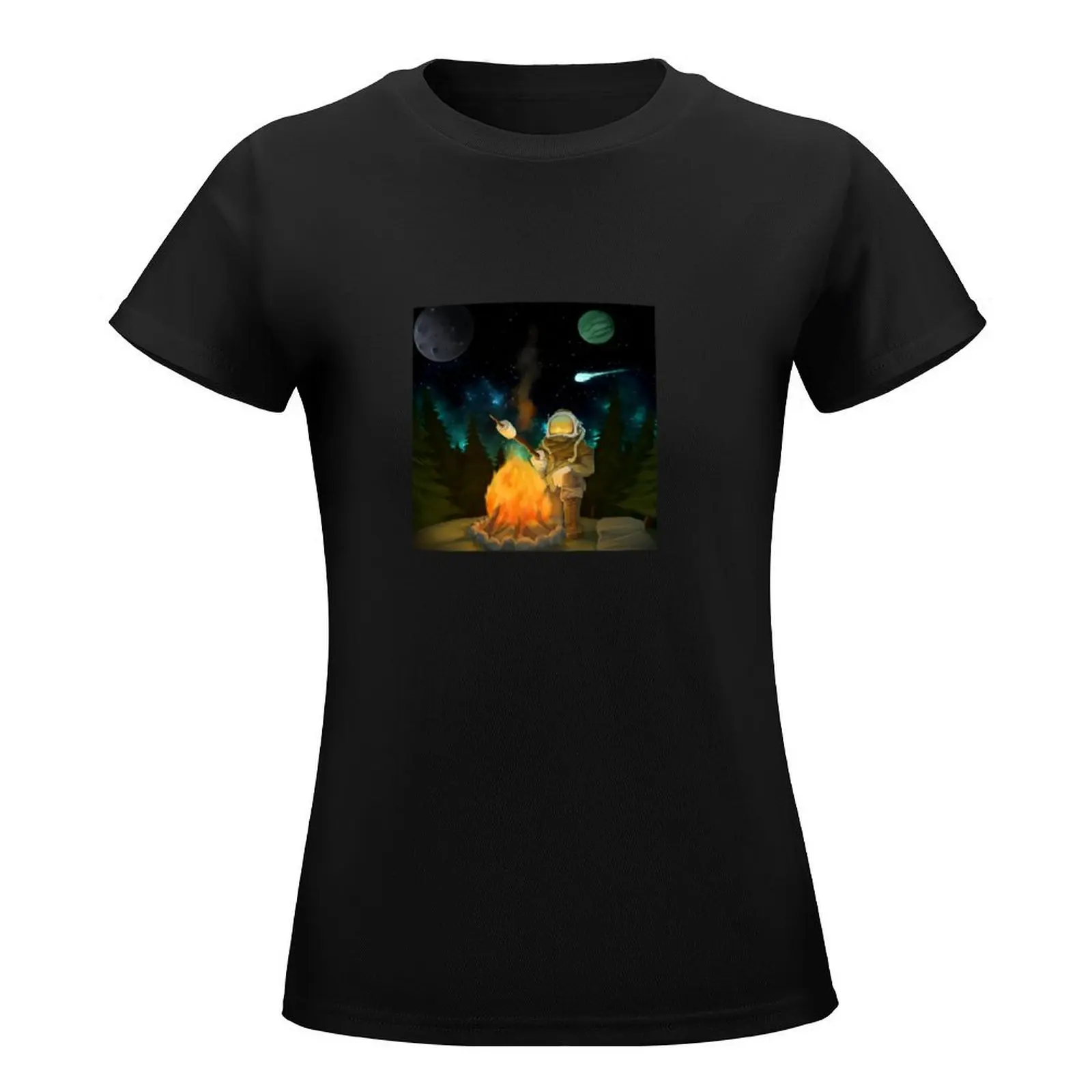 outer wilds art T-Shirt hippie clothes vintage graphics customs design your own workout t shirts for Women