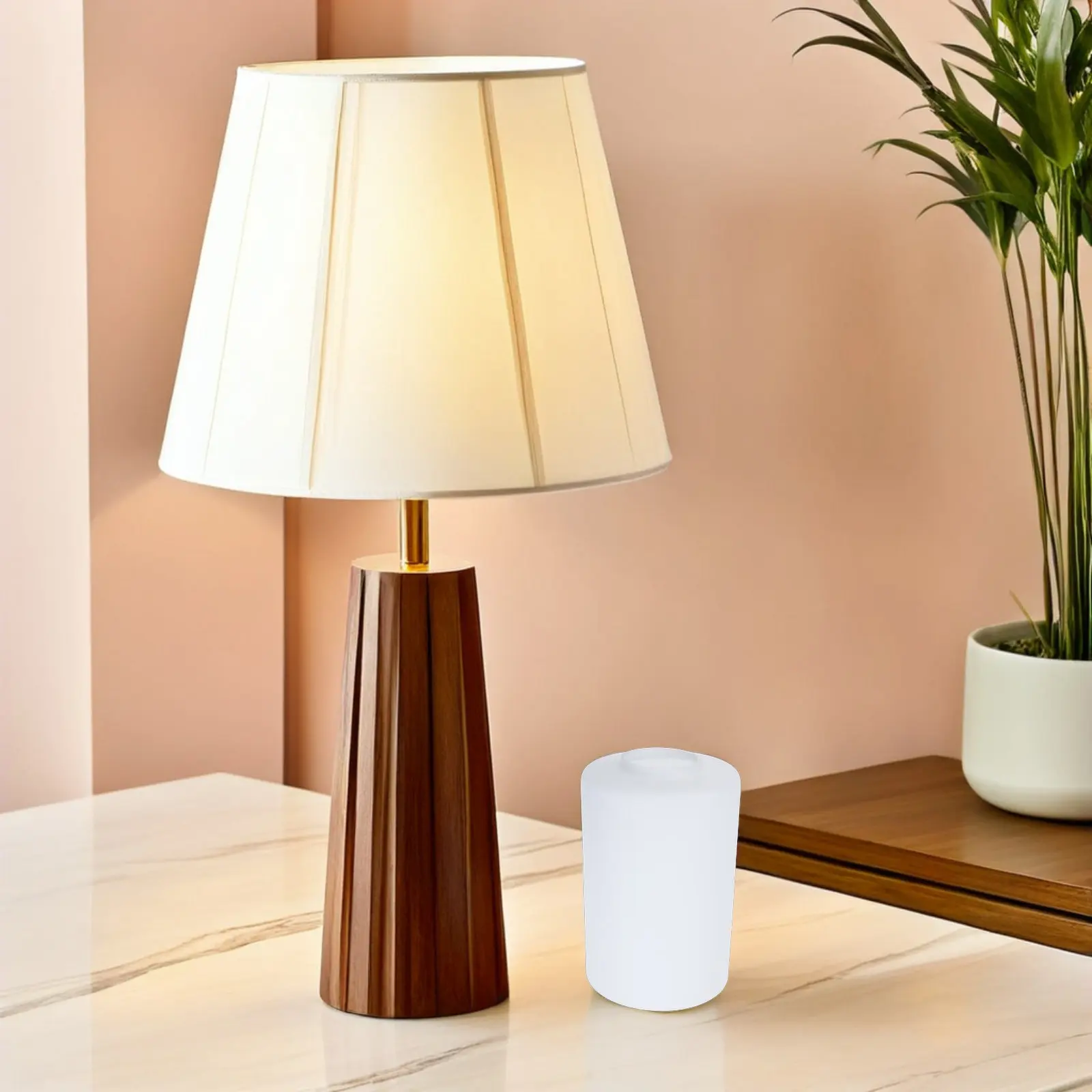 

Стеклянный цилиндрический плафон матовый молочно-белый E27, диаметр 3.94, высота 6.3, для подвесных светильников, настенных бра, настольных ламп