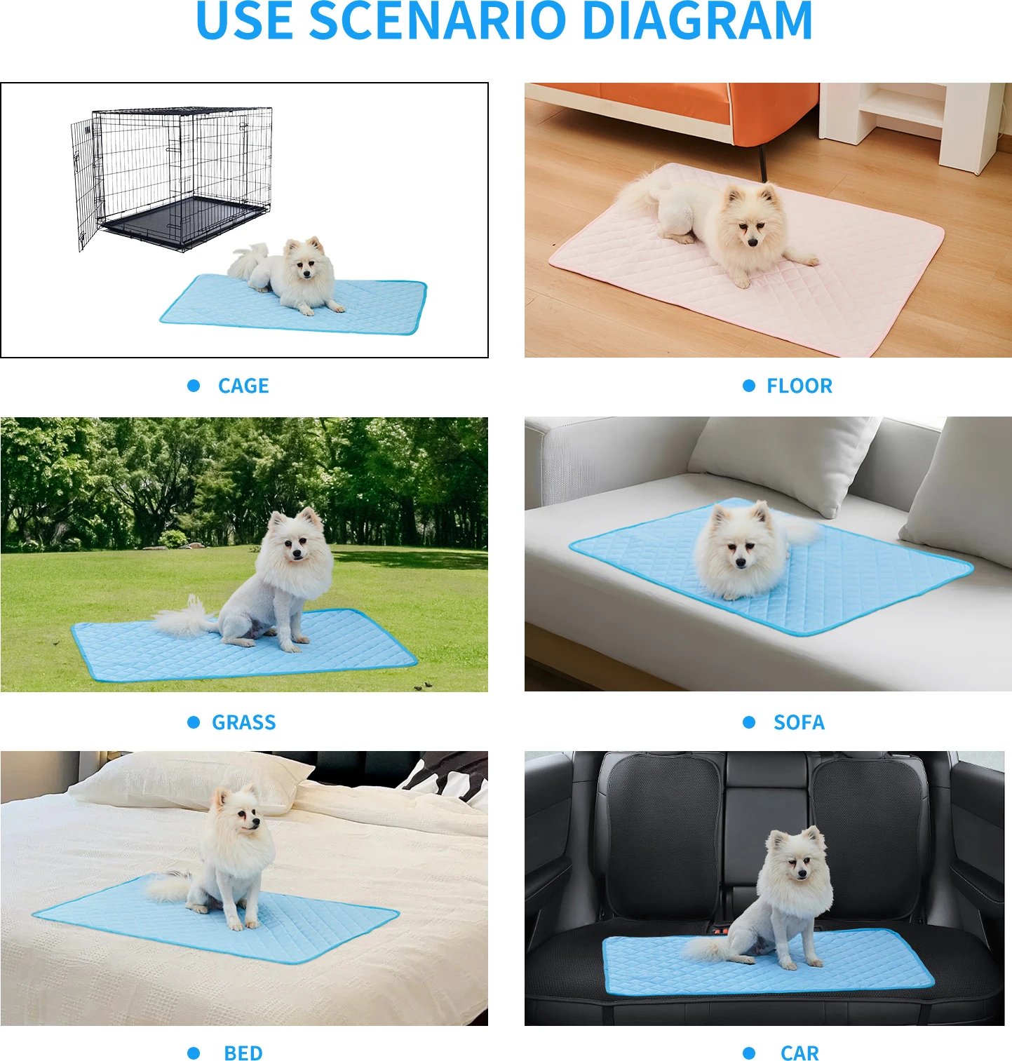 Esterilla refrescante para perro, alfombrilla transpirable para sofá, cama lavable y fresca, ideal para mascotas medianas y grandes, ideal para el verano