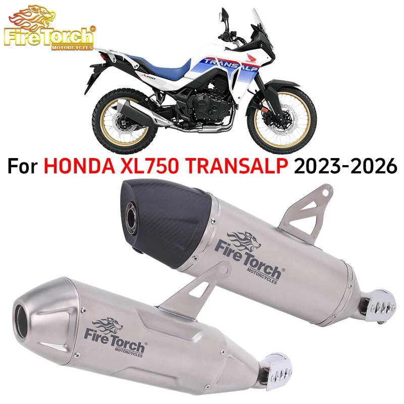 

Slip On For HONDA XL750 TRANSALP XL 750 2023 2024 2025 2026 Motorcycle Exhaust System Escape Muffler Moto With Middle Link Pipe