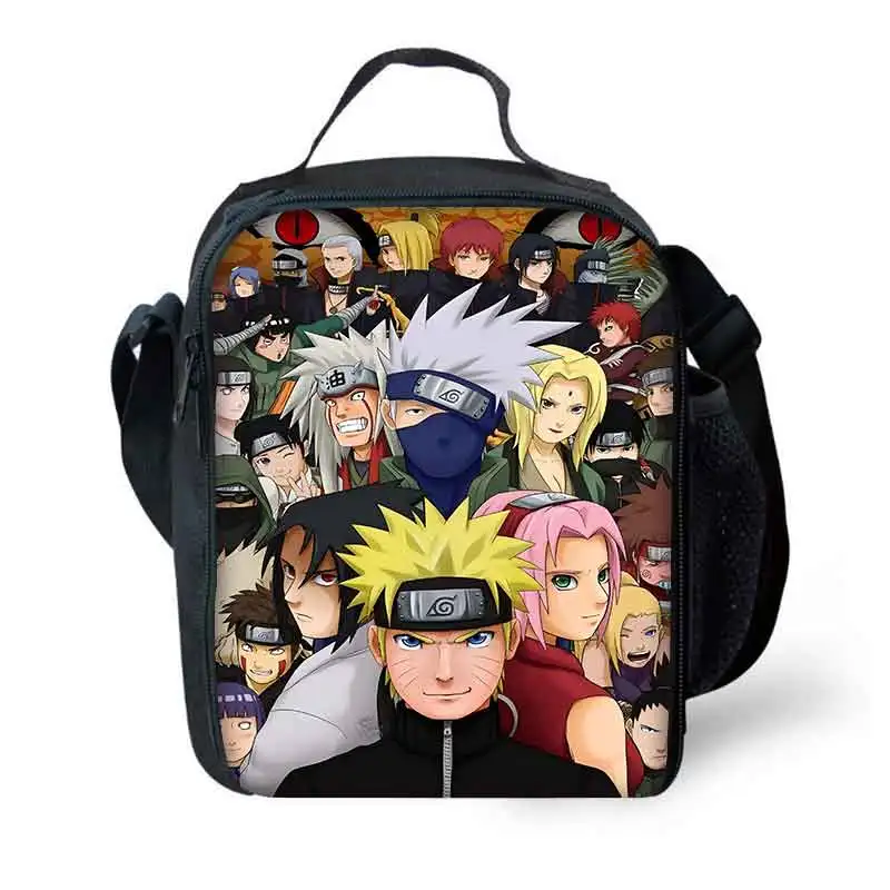 Hot Japan Anime Child Insulated Large Capacity Bag Boy N-NarutoS Girl Student Outdoor Picnic Resuable Thermal Cooler Lunch Box