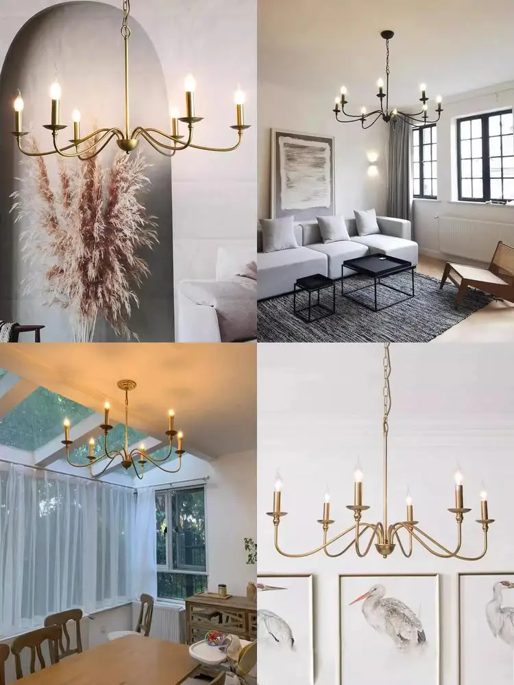 2025 lustre de vela moderno casamento igreja retro decoração para casa luminária para quarto sala estar jantar cozinha gota