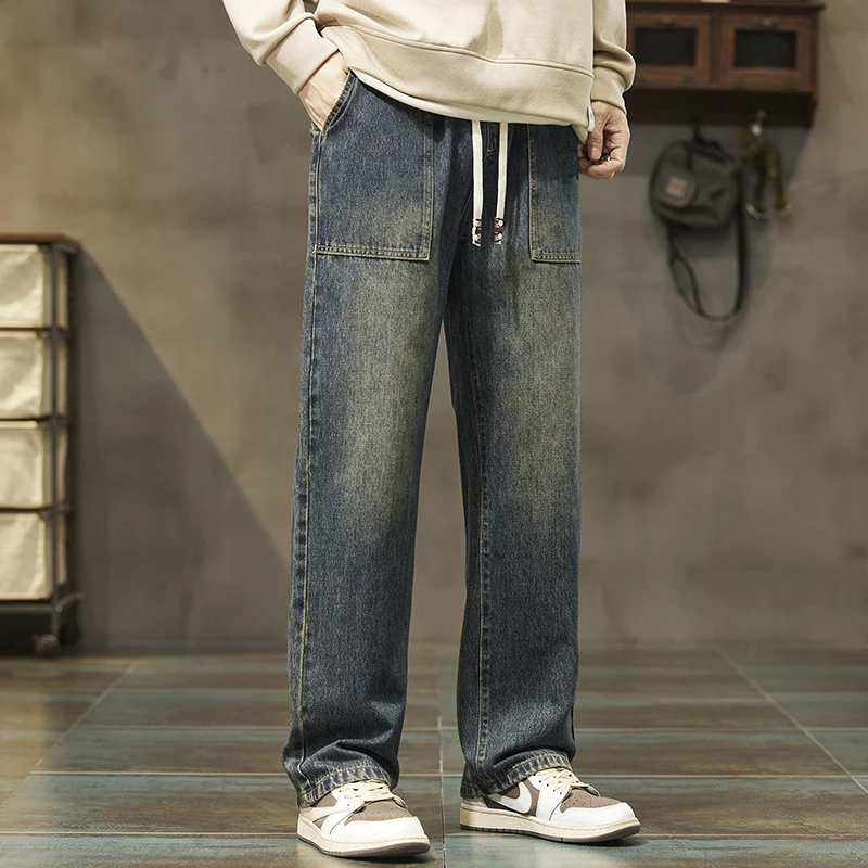2026 Spring/Summer Jeans Trendy Loose Straight Casual Versatile Long Pants