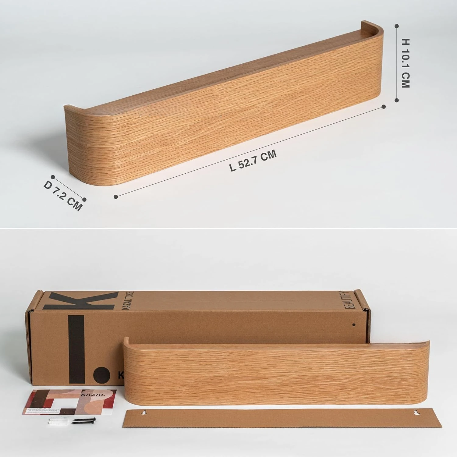 Walnoot wandhanger, kledinghanger voor de entree, wandkapstok, fineerhanger, wandkledingrek, kledingrek