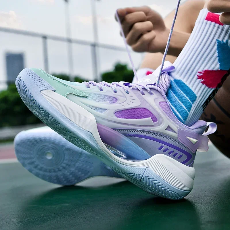 أحذية رياضية احترافية جديدة لكرة السلة للرجال يمكن ارتداؤها في صالة الألعاب الرياضية وتدريبات رياضية للنساء أحذية كرة سلة مضادة للانزلاق