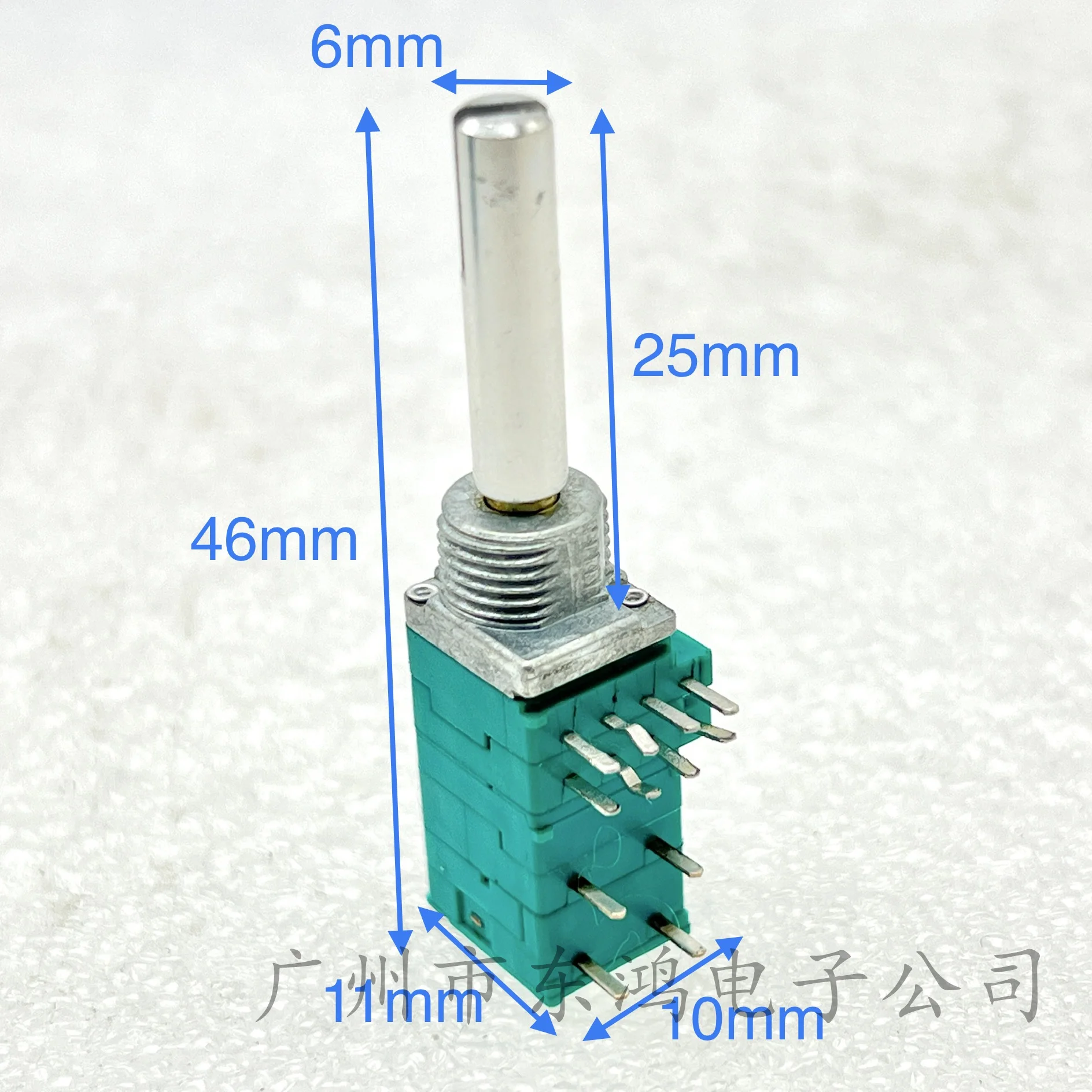 1 PCS alps precision potentiometer double switch rotary with switch push-to-switch with tap shaft length 25mm