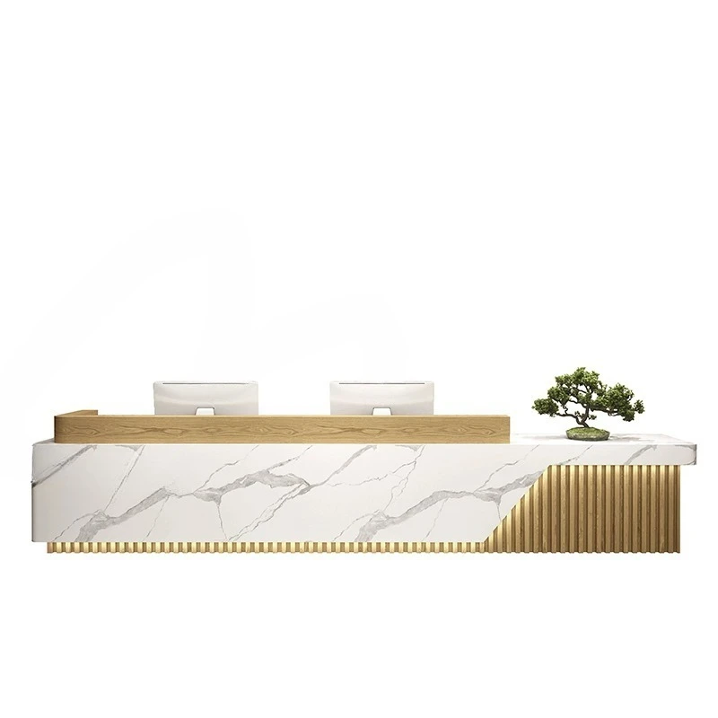 Simple Modern Company Reception Desk Sales Department Hotel Lobby Service Desk Office Bar Table checkout page