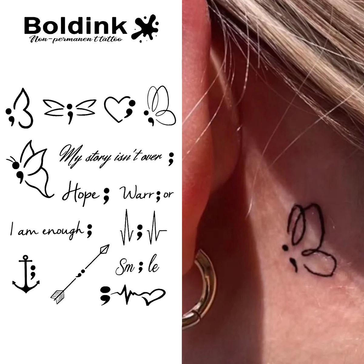 

Временная татуировка «Надежда и исцеление», легкая до 15 дней, новая технология, волшебная водонепроницаемая полуперманентная наклейка.