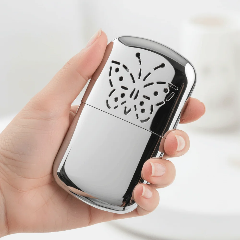 Zinc Alloy Fuel Hand Warmer Constant Temperature Reusable Pocket Hand Warmer Vintage Ultralight Handy Hand Heater Outdoor view 4