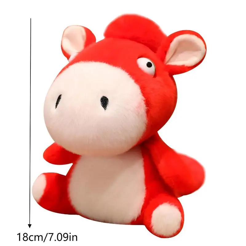 Simpatico cartone animato piccolo cavallo peluche morbido peluche bambola decorazione della casa capodanno cinese mascotte regali per bambini 2026 nuovo