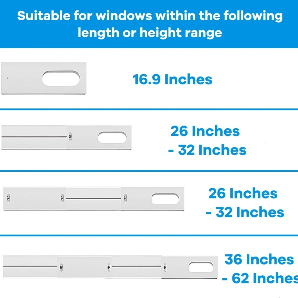 Sliding Window Ventilation Board Windproof and Leak Proof Window Sealing Baffle Kit Convenient Air Conditioning Exhaust Hose