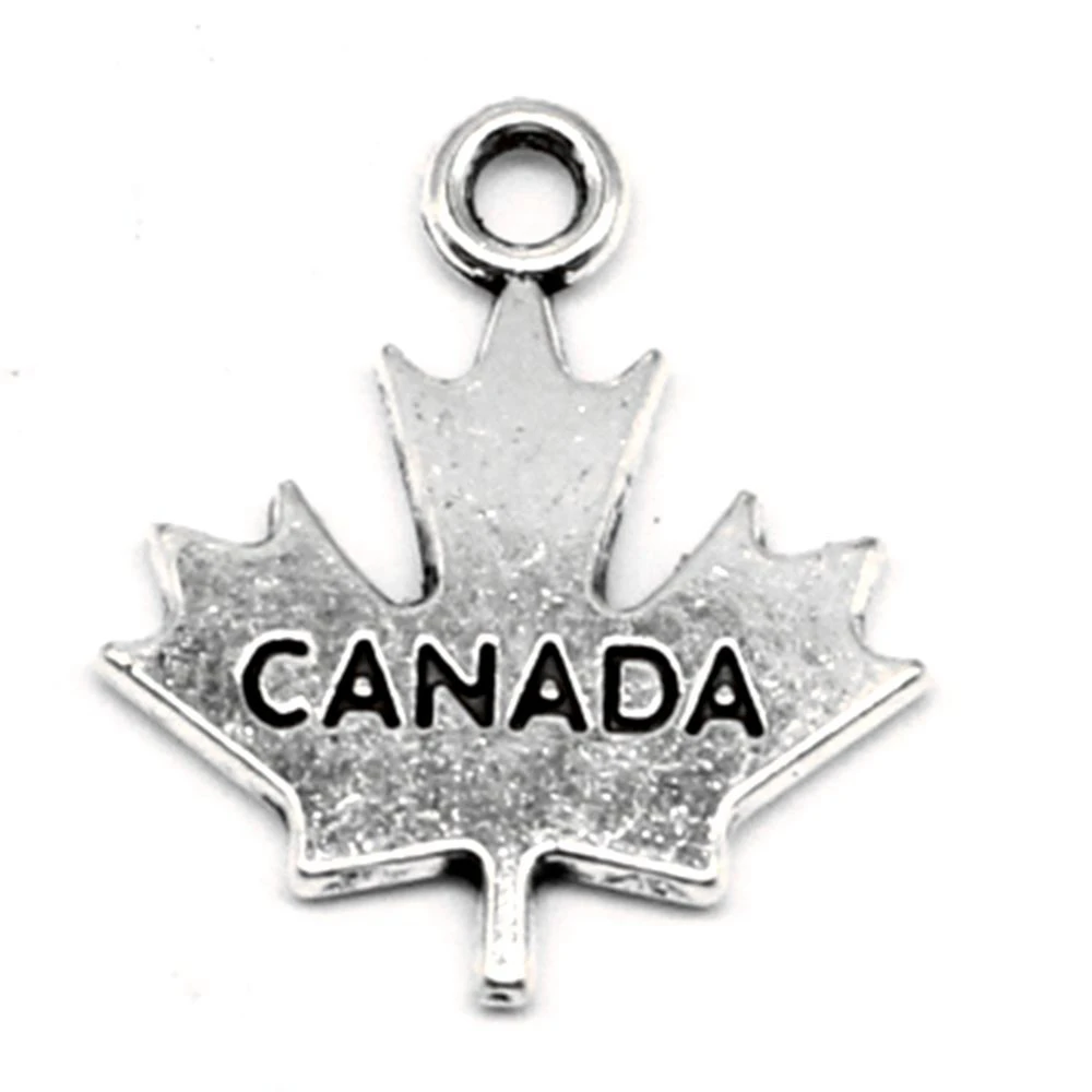 10pcs 20x23mm Maple Leaves Charms Pendants For Jewelry Making Handmade Kids Jewelri Antique Silver Color