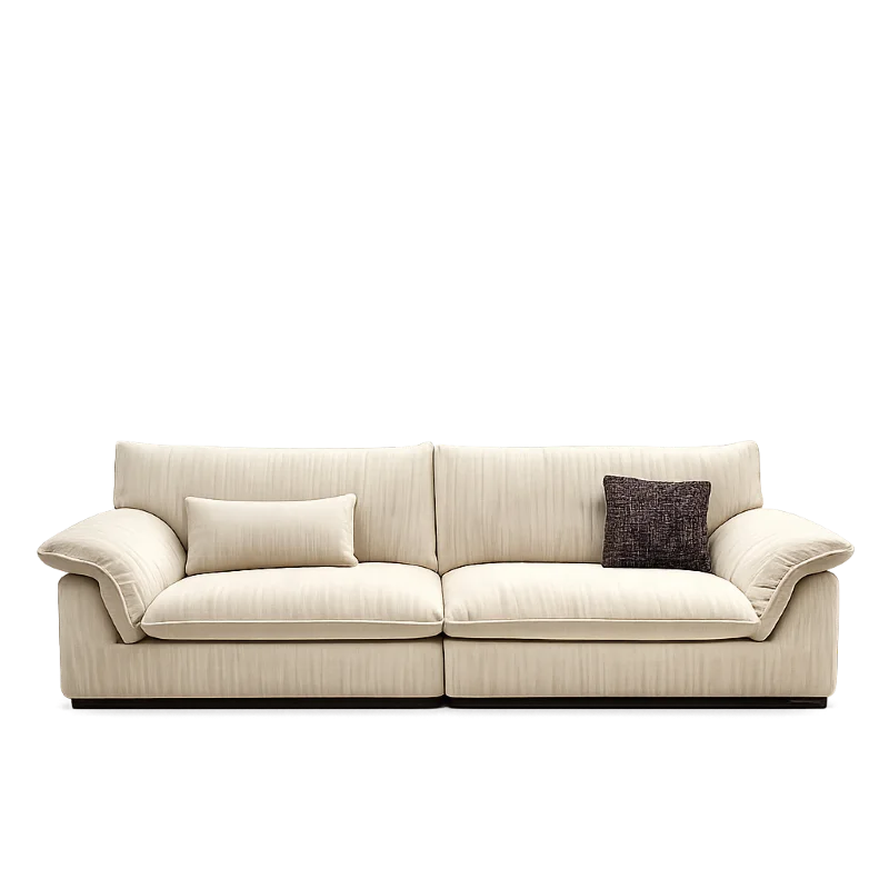 Modern Fabric Sofa For Living Room | Luxury Upholstered 3 Seater Couch With Deep Cushions