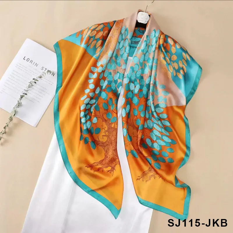 

Printed Scarf 90cm Large Kerchief Women's Polyester European and American All-Match Shawl