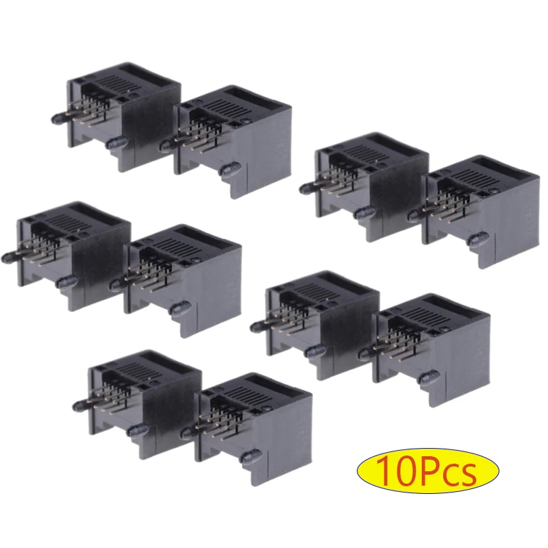 10Pcs Unshielded RJ11 RJ45 8P8C Network Modular PCB Connector Jacks Connectors