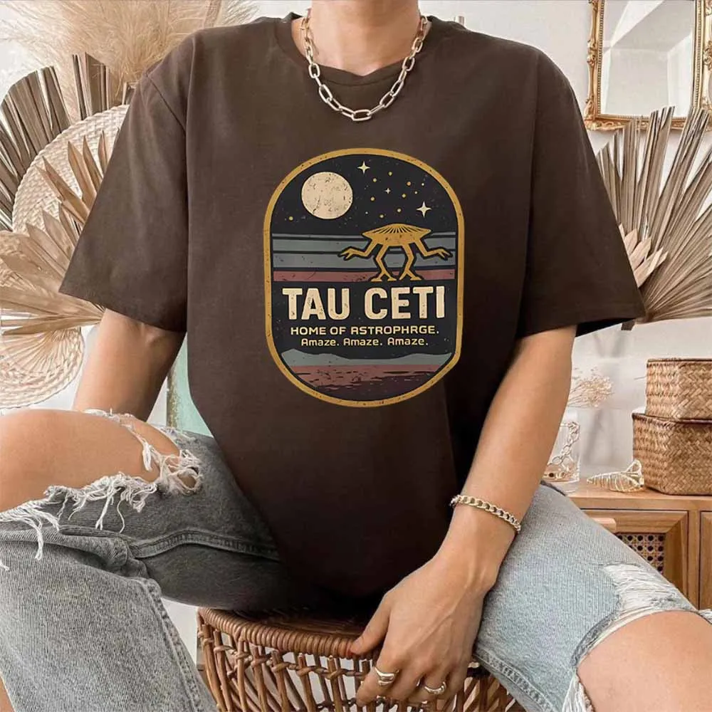 Retro Tau Ceti Home of Astrophage Shirt Rocky Amaze Tee Project Hail Mary Tshirt Rocky Inspired Sci Fi Men T-Shirt Bookish Gift