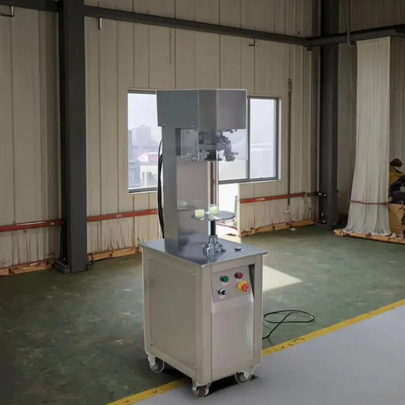 

Rotary Small Desktop Lid Vacuum Pneumatic Screw Half Semi Automatic Bottle Capping Machine for Jar And Bottles