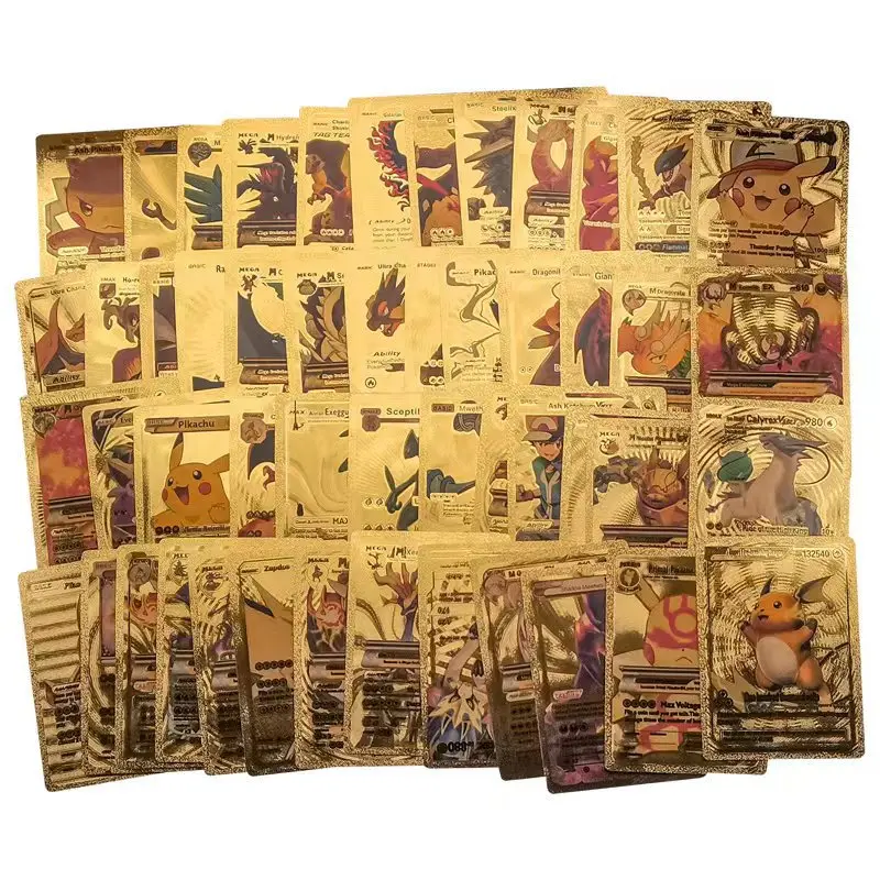 Pokemon Anime Card Store Game Collection Card 55PCS Spanish French English Pokemon Booster Box Charizard Gold Card the boys