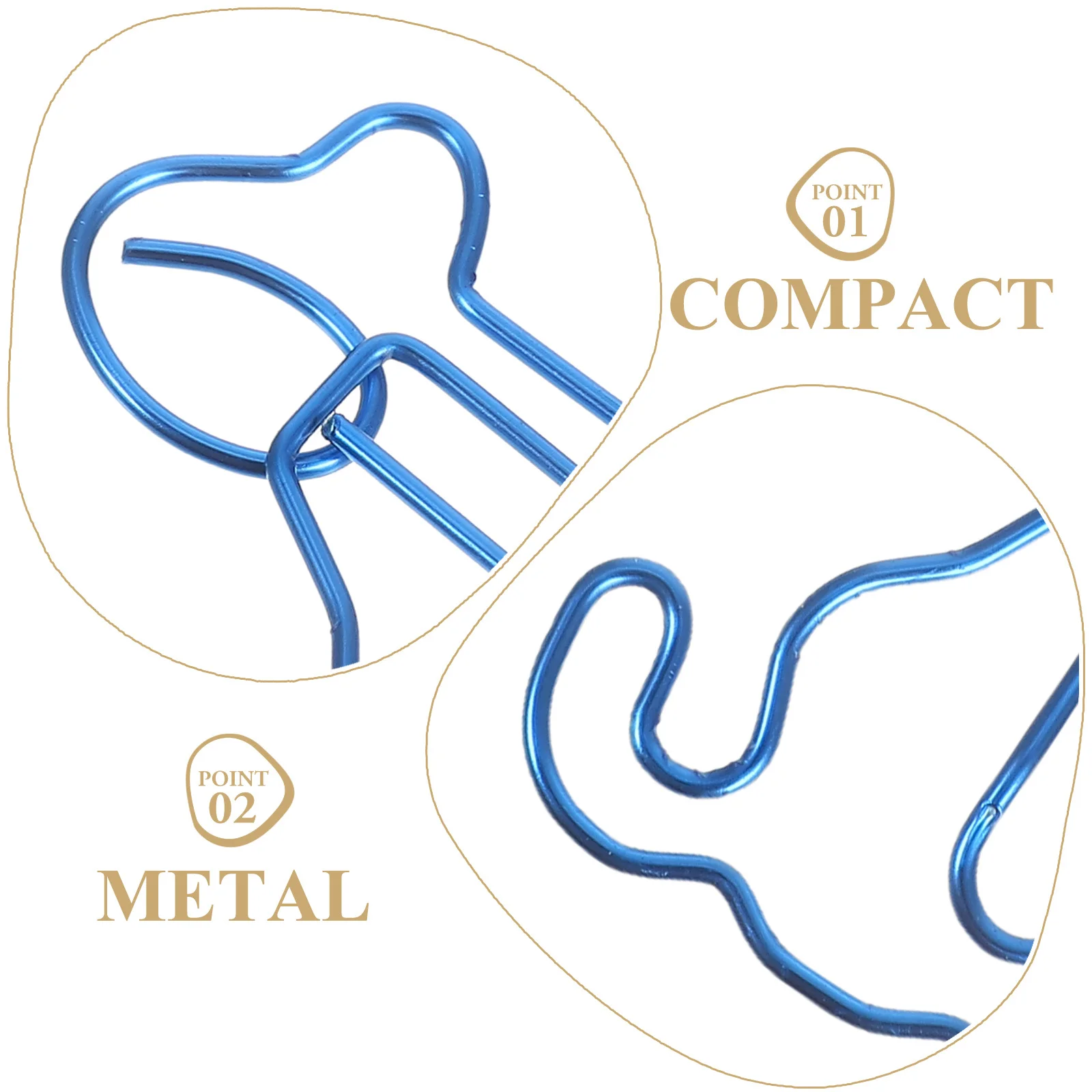 50Pcs Puppy Shaped Paper Clips Decorative Metal Bookmarks Planner Clips for Office School Document Organization