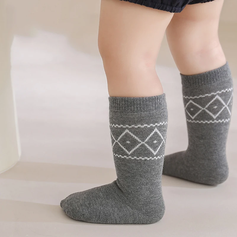 Autumn New Socks For Newborn Baby Kids Soft Toddler 7A Antibacterial Long Socks Girls Infant Boys Cute Boneless Socks 0-8Y