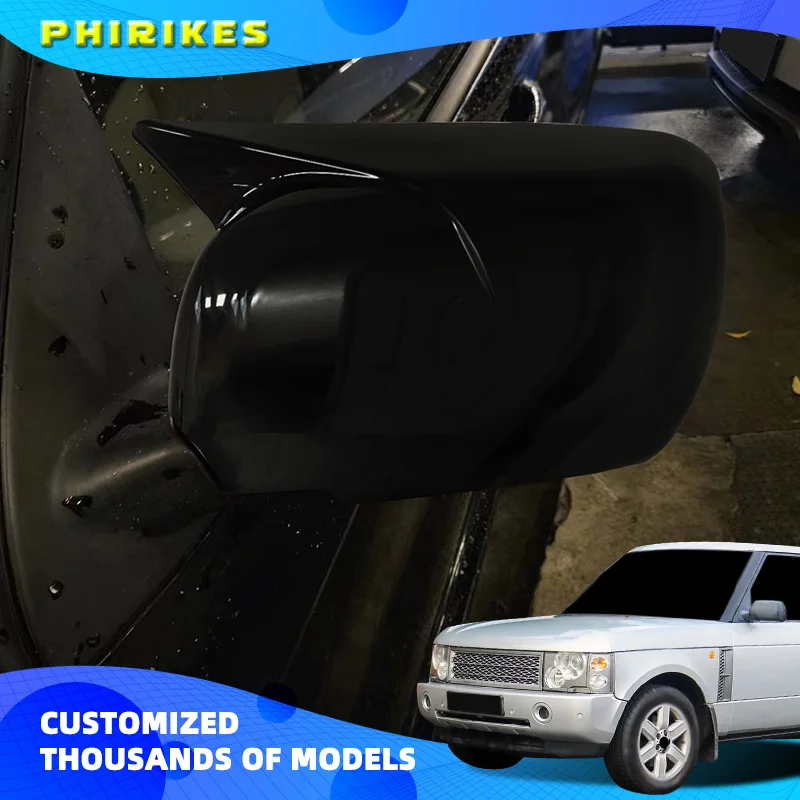

1 Pair New M Look Mirror Covers For Land Rover Range Rover L322 MK3 2002-2006 Glossy Black Rearview Side Mirror cover Caps