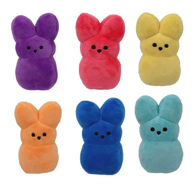 

NEW Easter Peeps Bunny Plush Toys Cartoon Rabbit Toys Soft Stuffed Animal Toys Home Decoration Kawaii Peluche Bunny Kids Gifts