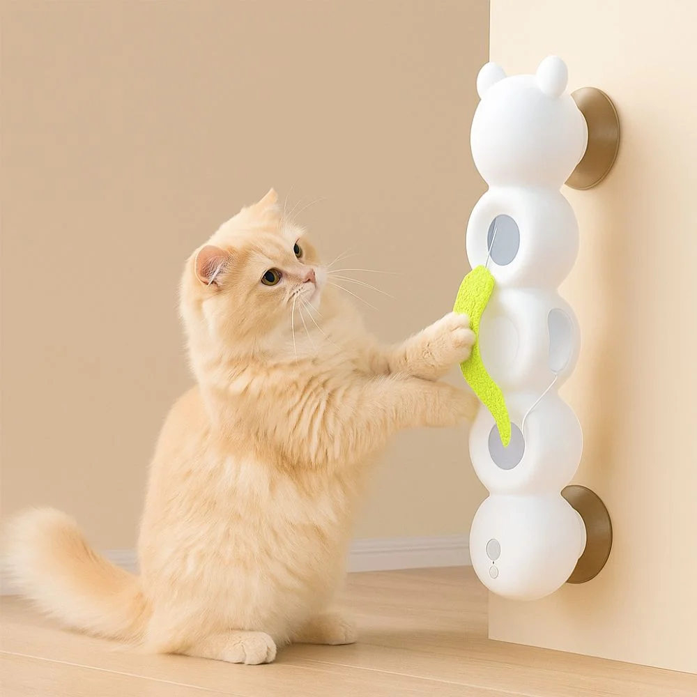 

USB Rechargeable Intelligent Sensor Cat Toy Scratch Resistant with Tail Interactive Cat Toy Suction Cup Automatic Cat Toy
