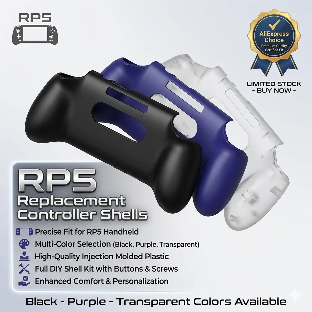 RP5 TPU Soft Grip Drop-proof Wear-resistant Game Console Grip Protective Case for RP5 Ergonomic Design Grip