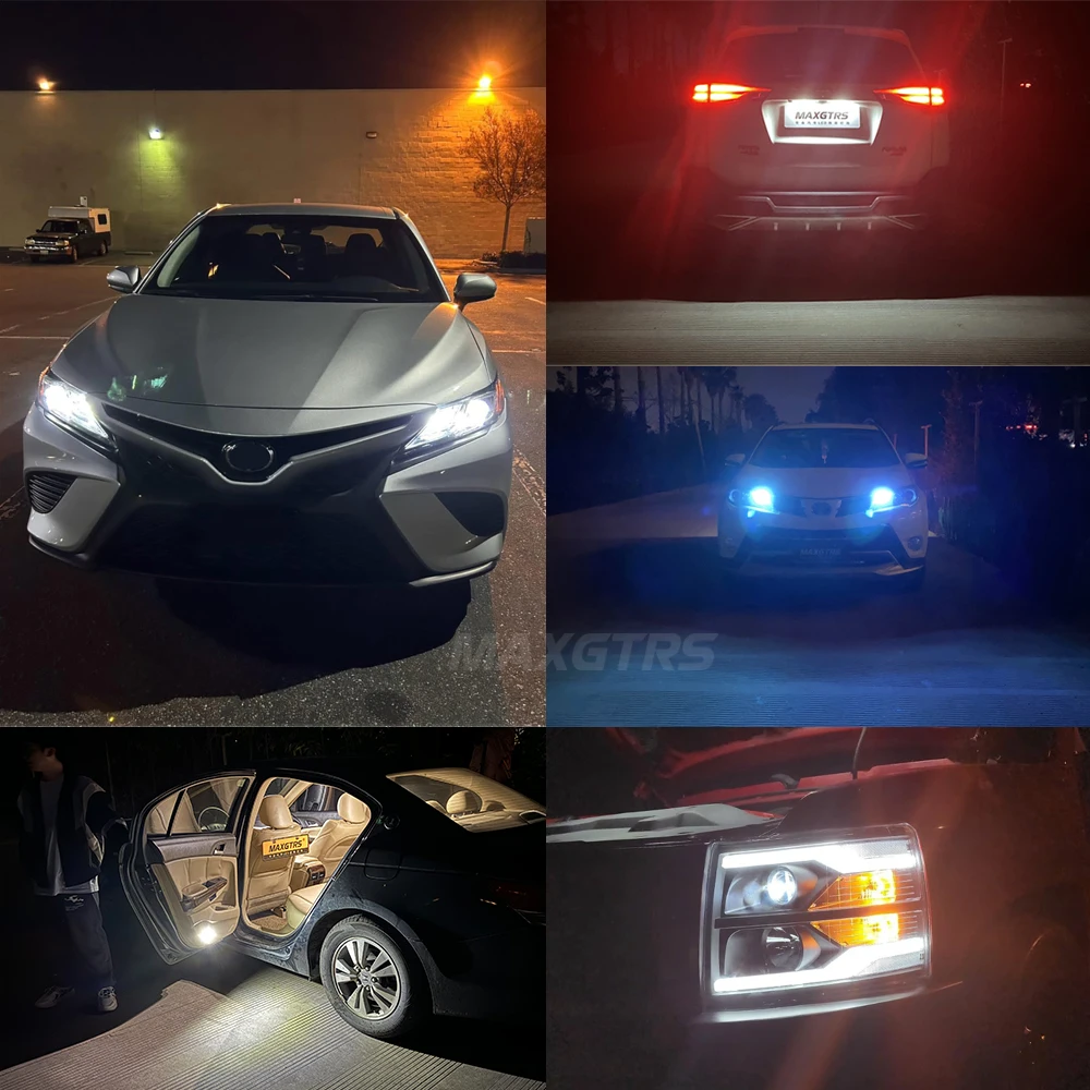 5x T10 LED W5W 5W Car Side Interior lights 12V Super Bright Bulb 3030 Chips 194 168 Auto White 6000K Parking Marker Dome Lamps