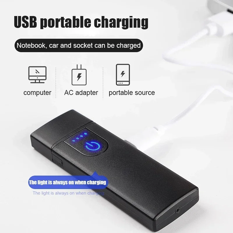 Fingerprint Touch Induction Heating Wire Lighter USB Rechargeable Lighters Cheap Business Gifts 2024