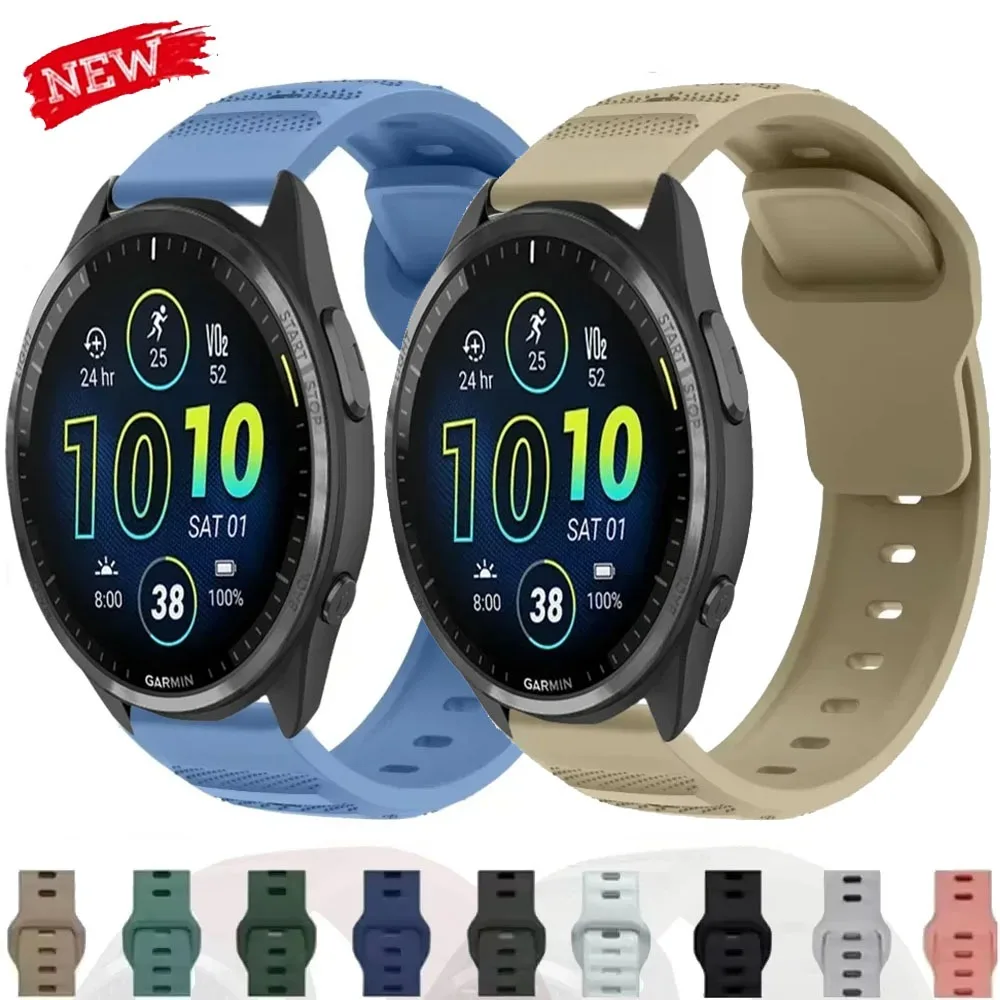 Garmin Forerunner 265 965 165 55 Active、Vivomove Trend、Venu 3対応 20/22mm ソフトシリコンストラップ 快適なリストバンド