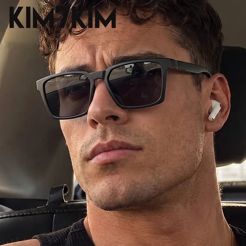 2026 Fashion Square Polarized Sunglasses Men Luxury Brand Designer Vintage Thick Frame Oversized Eyewear Driving Travel Shades
