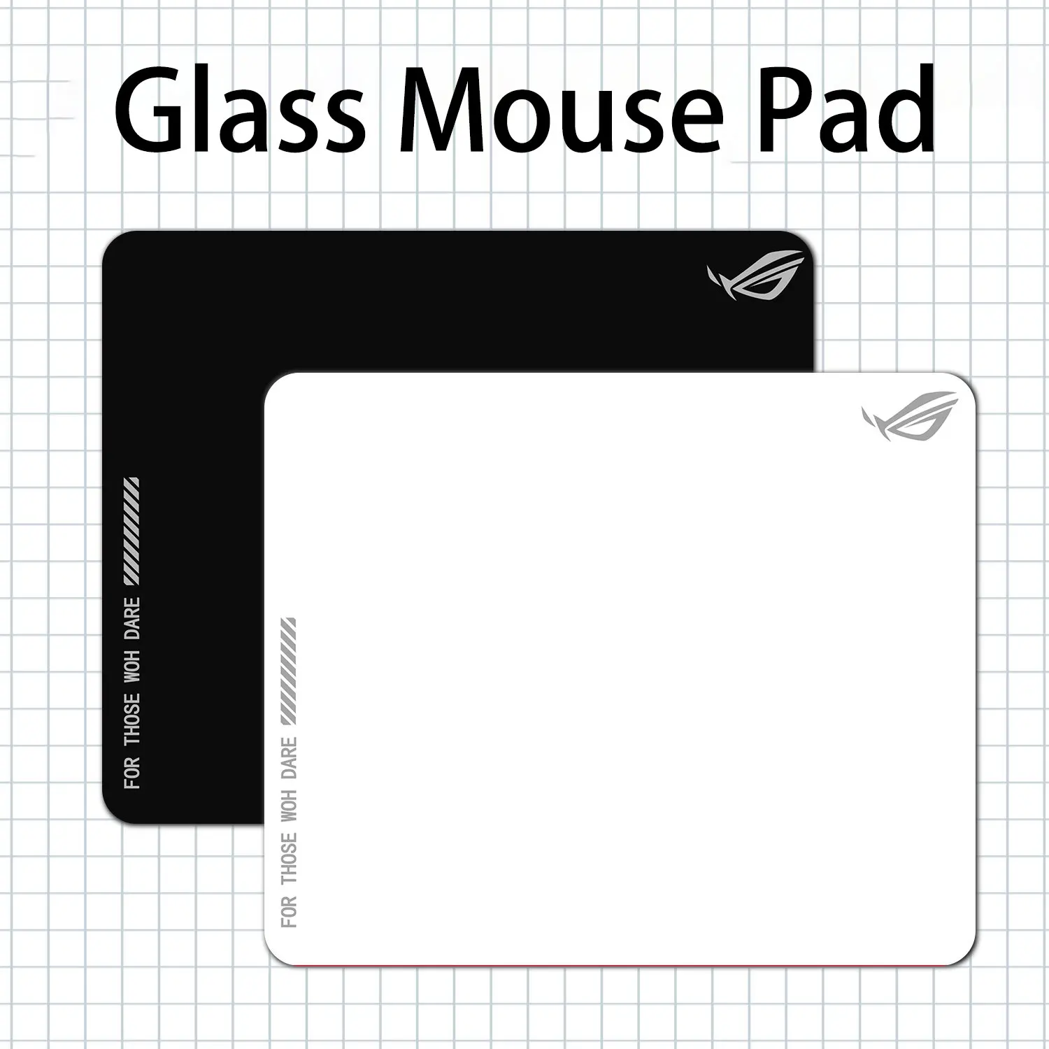 Simple Solid Color Black White Glass Mouse Pad Large Custom Frosted Surface Desk Mat Tempered FPS Office Pad Gaming Accessories