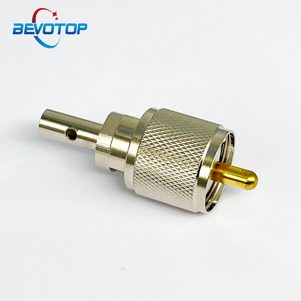 2PCS/LOT BEVOTOP RG402 UHF Male PL259 Plug RF Coaxial Connector for RG-402 RG141 Cable Soldering PL-259 Plug Connector