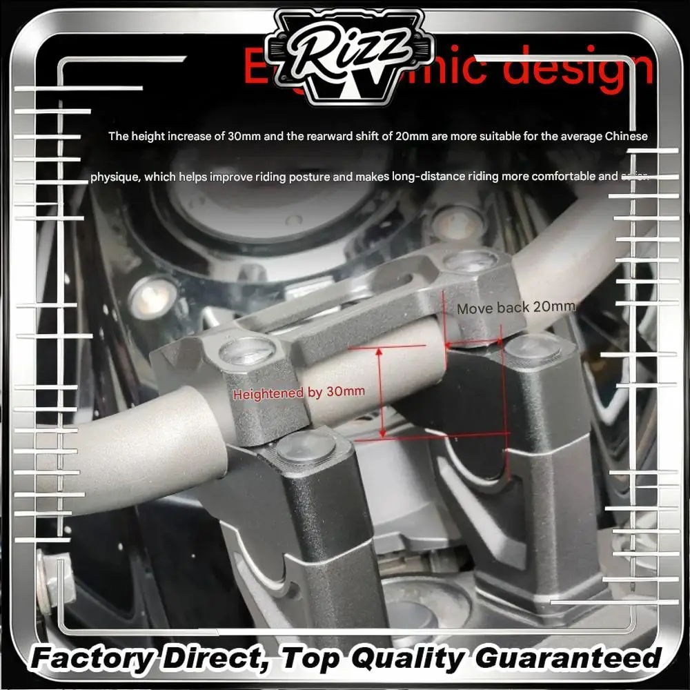 FOR Trident660 Handlebar Riser Bracket Matte Black/Silver Dual Anodized Finish Exclusive  Specific Motorcycles Comfort Upgrade