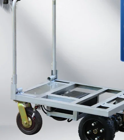 

Electric handcart, flatbed cart, four-wheel transport cart, foldable small truck for pulling cement sand