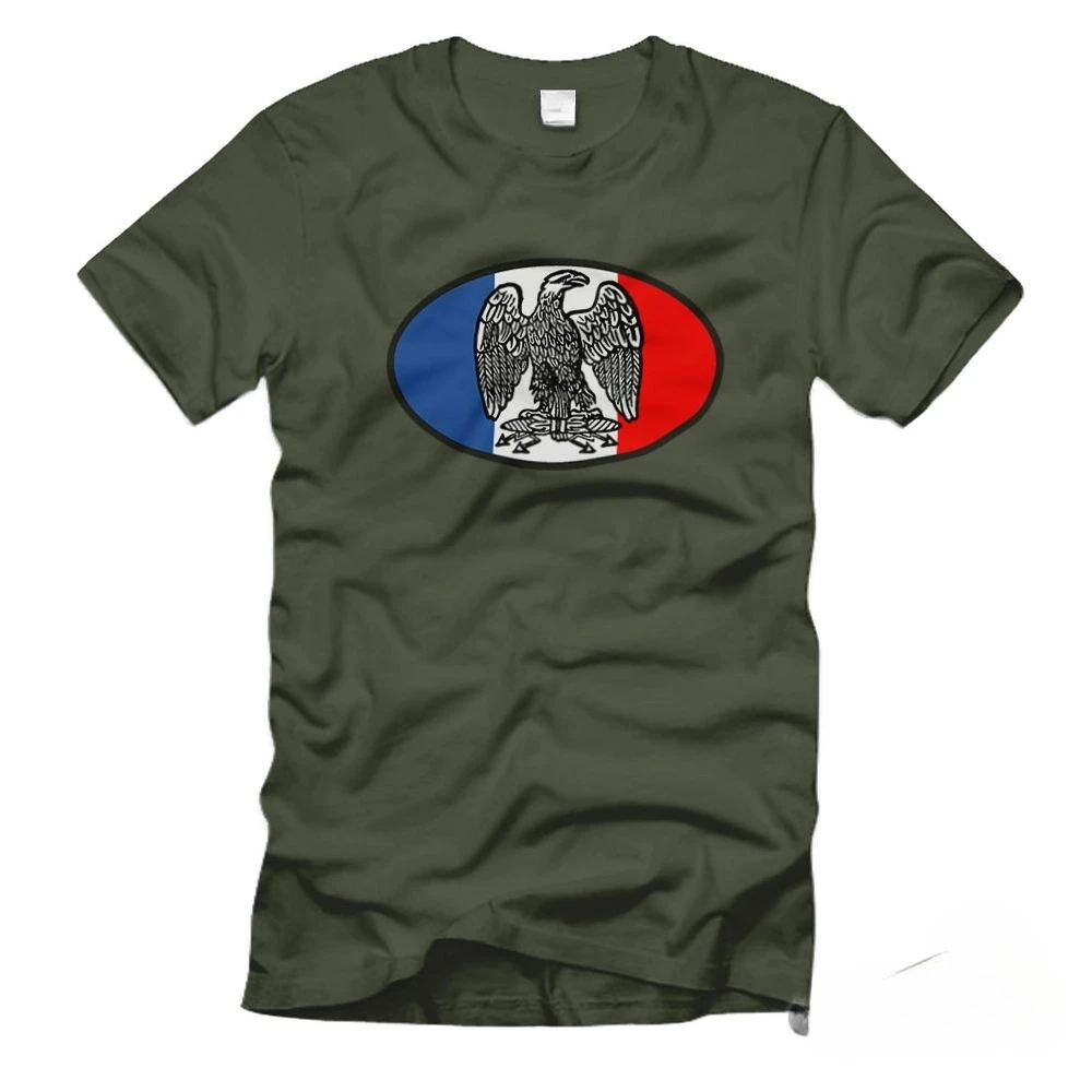 

Eagle France Coat of Arms Badge Flag Military T-Shirt Short Sleeve Casual 100% Cotton Shirt
