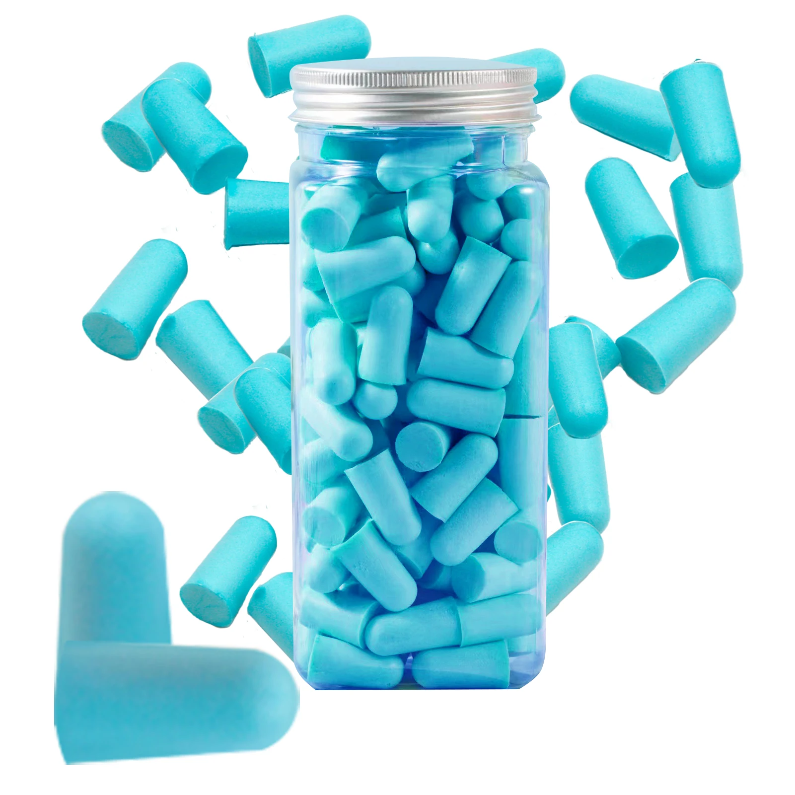 ปลั๊กอุดหูทำงาน60คู่ทำจากโฟมนุ่มพิเศษป้องกันเสียงรบกวนใช้ได้จริงใช้กันฝุ่นใช้ซ้ำได้สำหรับนอนกรนออกแบบตามหลักสรีรศาสตร์เดินทาง